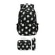thumbnail image 5 of Mochila con estampado de margaritas, resistente al agua, con múltiples bolsillos, ideal para primaria Negro, 5 of 9