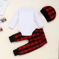 thumbnail image 2 of Gyratedream Baby Boys Red Plaid Outfits Mommy's New Man 1st Chirstmas Clothes for 0-18 Months Kids, 2 of 7