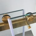 thumbnail image 4 of TrumanPick Sliding Glass Shower Doors 60" W x 76"H Sliding Door 3/8"(10mm) Clear Tempered Glass, with Buffer, Brushed Gold, 4 of 7