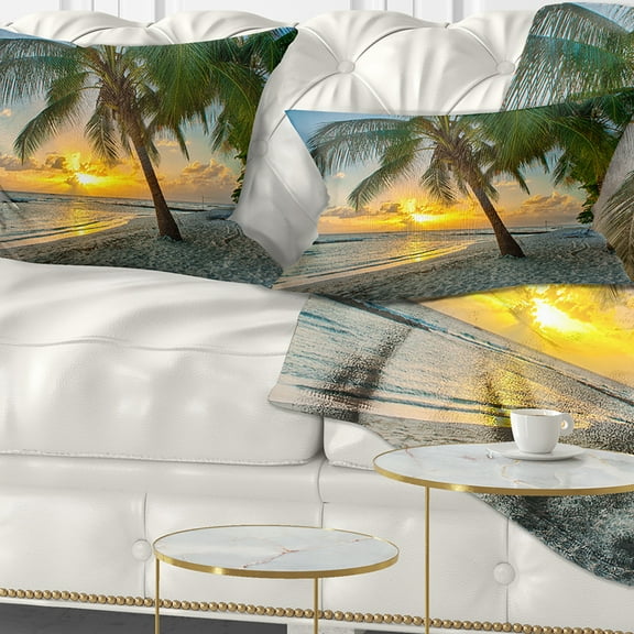 Designart 12" x 20" Multi-color Polyester Throw Pillow