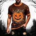 thumbnail image 2 of CONZONE Mens Halloween T-Shirts Pumpkin Graphic Tees for Men Short Sleeve Crew Neck Fashion Tops, 2 of 4