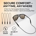 thumbnail image 3 of 4 Pc Eyeglasses Cable Strap No Tail Sunglasses Eyewear Retainer String Holder, 3 of 7