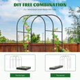 thumbnail image 5 of NAIZEA 3 in 1 Galvanized Raised Garden Bed with 85in Tall Arch Trellis for Climbing Vine Herbs Vegetables Flowers, Metal Raised Garden Bed Kit with Trellis, Plant Ties, Climbing Supporting Netting, 5 of 6