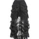 thumbnail image 3 of Falda estilo punk rock steampunk de encaje negro para mujer, vestido irregular, disfraz de cosplay (L), 3 of 5
