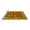 thumbnail image 2 of Ahgly Company Machine Washable Indoor Square Oriental Yellow Modern Area Rugs, 5' Square, 2 of 4