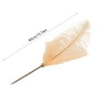 thumbnail image 3 of Quill Signing Pen Stainless Steel | Elegant Feather Guestbook Pen for Wedding Ceremony, Birthday Party, Anniversary | Pink Orange White | Comfortable Grip | 15.7in Unique Creative Signature, 3 of 6