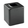 thumbnail image 4 of mDesign Metal Square Modern Tissue Box Cover Holder for Bathroom - Black, 4 of 4