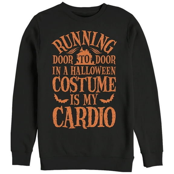 Women's CHIN UP Halloween Costume Cardio  Sweatshirt Black 2X Large