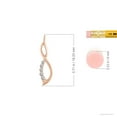 thumbnail image 3 of ANGARA Natural Diamond Infinity Swirl Journey Pendant in 14K Rose Gold for Women (Size-1.4mm| Color-I-J| Clarity-I1-I2) | Anniversary, Jewelry Gift for Women | Natural Diamond Necklace, 3 of 7