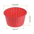 thumbnail image 2 of Uxcell 50Pcs Cupcake Baking Cups 3.5oz Standard Size Paper Cupcake Liners Greaseproof Wrappers Disposable Red, 2 of 6
