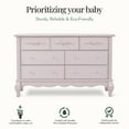 thumbnail image 6 of Evolur Aurora 7-Drawer Double Dresser in Pink Pearl, Spacious Drawers, 6 of 8