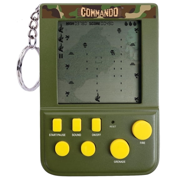 Commando Keyring Arcade. Mult-Level Game with LCD Screen.