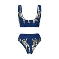 thumbnail image 5 of Daiia Disco party Astronaut Dancing Women's Bikini Set Two Piece Swimsuit High Waisted Bikini Adjustable Straps Bikini Perfect for Beach, Pool, and Summer Vacation-Small, 5 of 9