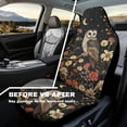 thumbnail image 3 of Uorisanigo Owl Flower Car Seat Covers Waterproof Front Seat Covers Automobile Front Seat Covers Easy to Install Car Interior Automotive Universal Fit Most Cars, 3 of 7