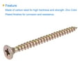 thumbnail image 4 of Uxcell M5 x 60mm Phillips Flat Head Carbon Steel Color Zinc Plated Wood Screws 100 Pack, 4 of 5