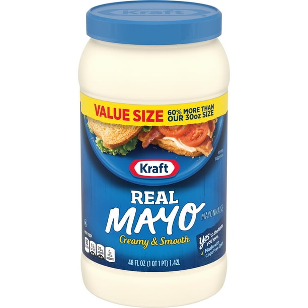 Kraft Real Mayo Creamy & Smooth Mayonnaise, 48 fl oz Jar