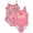 Watermelon, variant on Kids Girls 2 pack Bathing Suit, Childrens Printed Beach Swimwear, Wavy,6
