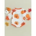 thumbnail image 4 of Liacowi Baby Girls Halloween Romper Pumpkin Ghost Print Long Sleeve Onesie 3 6 12 18 24 Months Newborn Spring Autumn Bodysuits Infant Halloween Costume, 4 of 8