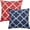 Navy & Red Fretwork, variant on 18×18 Inch Outdoor Lumbar Pillows Pack of 2 Colors Waterproof Throw Pillows with Insert Rectangular Decorative Garden Cushion for Home Furniture Patio Coach Sofa