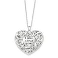 thumbnail image 1 of 925 Sterling Silver Antiqued Heart Of Support 18in. Necklace; 18 inch; for Adults and Teens; for Women and Men, 1 of 5