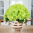 thumbnail image 6 of ZOELNIC 10 Pack Fake Green Hydrangea Artificial Silk Flowers Heads with Stems for Wedding Home Party Holiday Decoration, 6 of 8