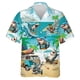 thumbnail image 4 of Camisas hawaianas de playa para hombre con estampado 3D de tiburón divertido gráfico de animales Aloha Festival Camisa de manga corta con solapa para surfear vacaciones, 4 of 5