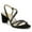 Black, variant on FSJ Women Rhinestone Studded Strappy Sandals Open Round Toe Low Chunky Block Heels Shiny Prom Date Work Shoes Size 8 Silver