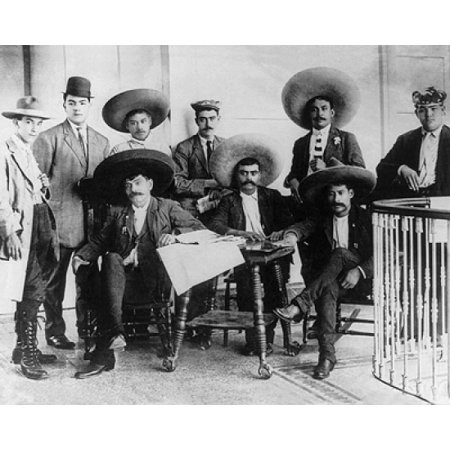 - Emiliano Zapata and Staff Mexican Revolution 1912 Poster Print by McMahan Photo Archive (10 x 8)