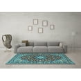thumbnail image 3 of Ahgly Company Indoor Rectangle Oriental Light Blue Traditional Area Rugs, 2' x 3', 3 of 4