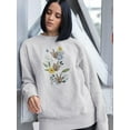 thumbnail image 2 of Floral Hanukkah B Sweatshirt Women -Grace Popp Designs, Female Medium, 2 of 4