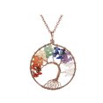 thumbnail image 1 of Colgante con piedras de chakra multicolores con forma de árbol de la vida Circe Boutique, 1 of 3