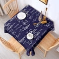 thumbnail image 2 of Math Equations Engineering Diagrams Navy Pattern Square Tablecloth,Waterproof Square Table Cover,Wipeable Spillproof Washable Table Cover for Home Kitchen Party Decor 42"X42"(107x107cm), 2 of 6