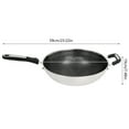 thumbnail image 2 of Stainless Steel Nonstick Wok Pan, Carbon Steel Wok Pan with Lid & Steamer Pot Honeycomb Wok Flat Bottom Cookware Multi-Ply Clad Wok For Gas Cook, 2 of 18