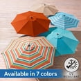 thumbnail image 2 of BrylaneHome Outdoor Tilt-And-Crank Umbrella With 8 Sturdy Steel Ribs Heavy Duty Fade-Resistant Tilting Shade Patio Garden Backyard Décor Pool Home, 2 of 6