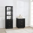 thumbnail image 3 of Cadiz 24" Single Vanity in Fir Wood Black with Composite top in Lightning White, 3 of 16