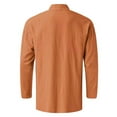 thumbnail image 2 of Biekopu Men Casual Button Down Shirts Long Sleeve V Neck Solid Color Cardigans Beach Tops, 2 of 5