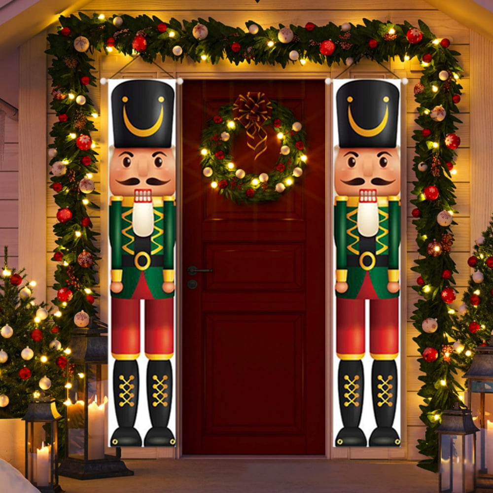 Christmas Nutcracker Banner Decorations Outdoor 5.9ft Solider