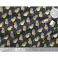 thumbnail image 3 of Soimoi Black Cotton Duck Fabric American Robin Bird Decor Fabric Printed BTY 42 Inch Wide, 3 of 3