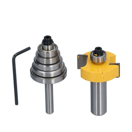 

1/2in Router Bit 6 Bearing Slot Cutter for Multiple Depth 1/8in 1/4in 5/16in 3/8in 7/16in 1/2in