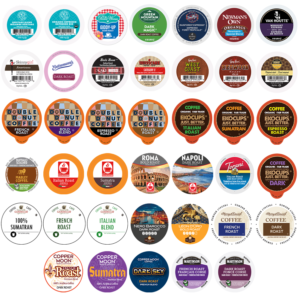 Perfect Samplers Dark Roast and Bold Flavors Coffee Pod Variety Pack