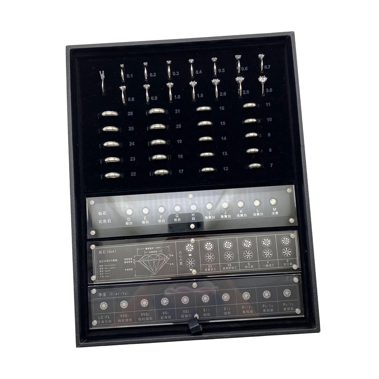 Segolike Diamond Tester Box Jewelry Testing Kit Diamond Selector Tool Case Diamond Test Kit Diamond Testing Kit for Grading Evaluation