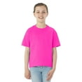 thumbnail image 1 of Jerzees Youth DRI-POWER Active Short Sleeve Crew T-Shirt, S, Neon Pink, 1 of 2