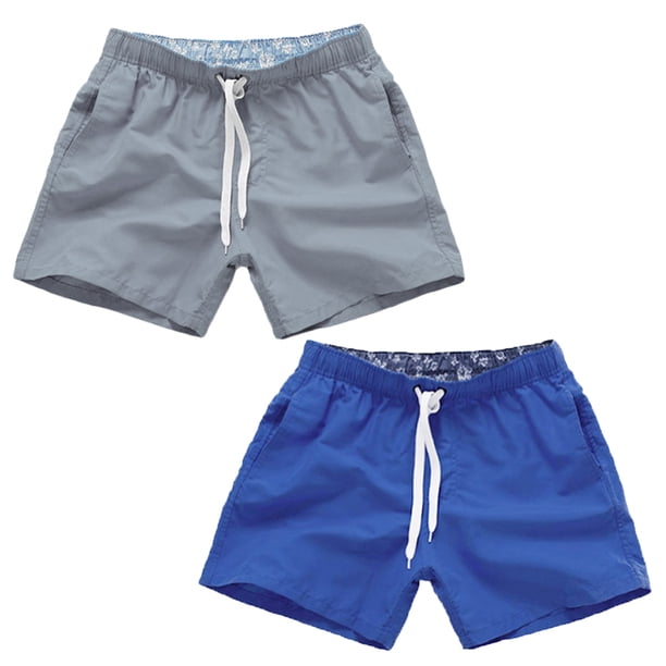 Trajes de baño de 2 uds., bañadores para hombre, pantalones cortos de baño, traje de baño con bolsillos, fitness de ocio de verano MFZFUKR BST3005344-1