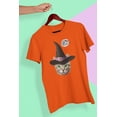 thumbnail image 5 of Old Glory Mens Halloween Funny Cat Witch Short Sleeve Graphic T Shirt, 5 of 6