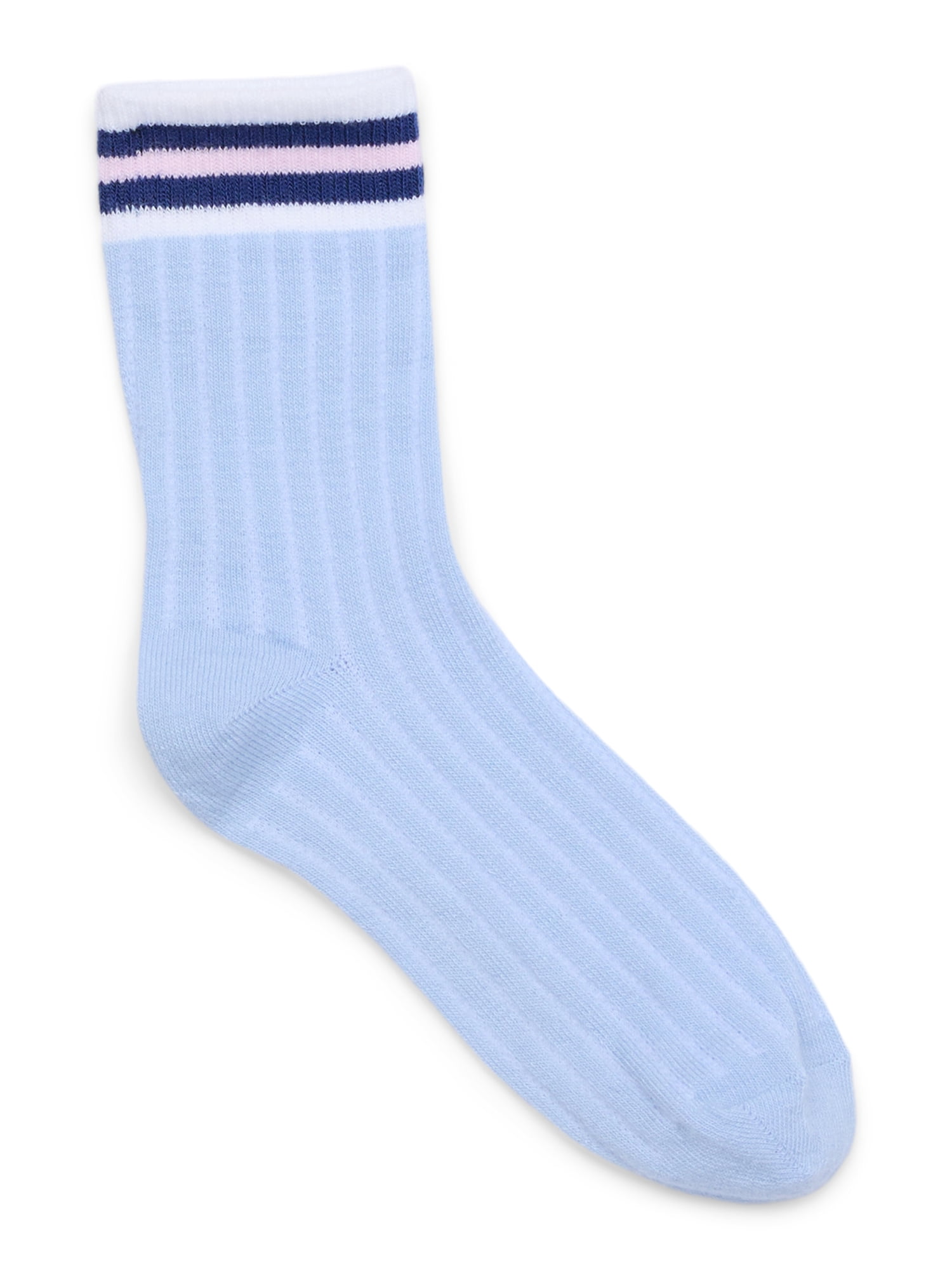 No Boundaries Fashion Pointelle Mid-Crew Socks, 6-Pack, Women's, Shoe Sizes 4-10