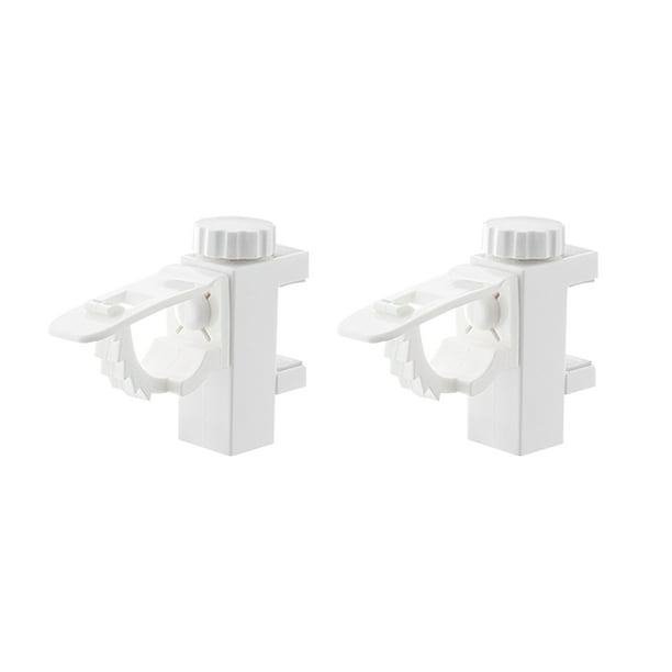 ZheElen 2 Pieces Curtain Rod Clip Holder Professional Towel Rack Fixed