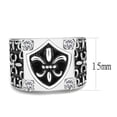 thumbnail image 2 of Luxe Jewelry Designs Men's Stainless Steel Fleur Di Lis Design Ring with Cubic Zirconia - Size 10, 2 of 4