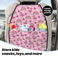 thumbnail image 5 of Naloa Cute Flamingo 2Pcs Anti-Kick Back Seat Cover Kick Mat, Car Seat Protector with 3 Storage Pockets, 5 of 8