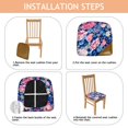 thumbnail image 4 of Pioneer Flower Seat Covers for Dining Room Chairs Set Of 4,Stretch Printed Washable Chair Seat Cover with Elastic Ties and Button,Removable Waterproof Couch Cushion Covers, 4 of 6