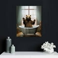 thumbnail image 4 of Nawypu Funny Bear Bathroom Wall Art Bear Bathroom Pictures Wall Decor Farmhouse Bear Canvas Painting Bear in Bathtub Framed Artwork Ready to Hang, 4 of 4